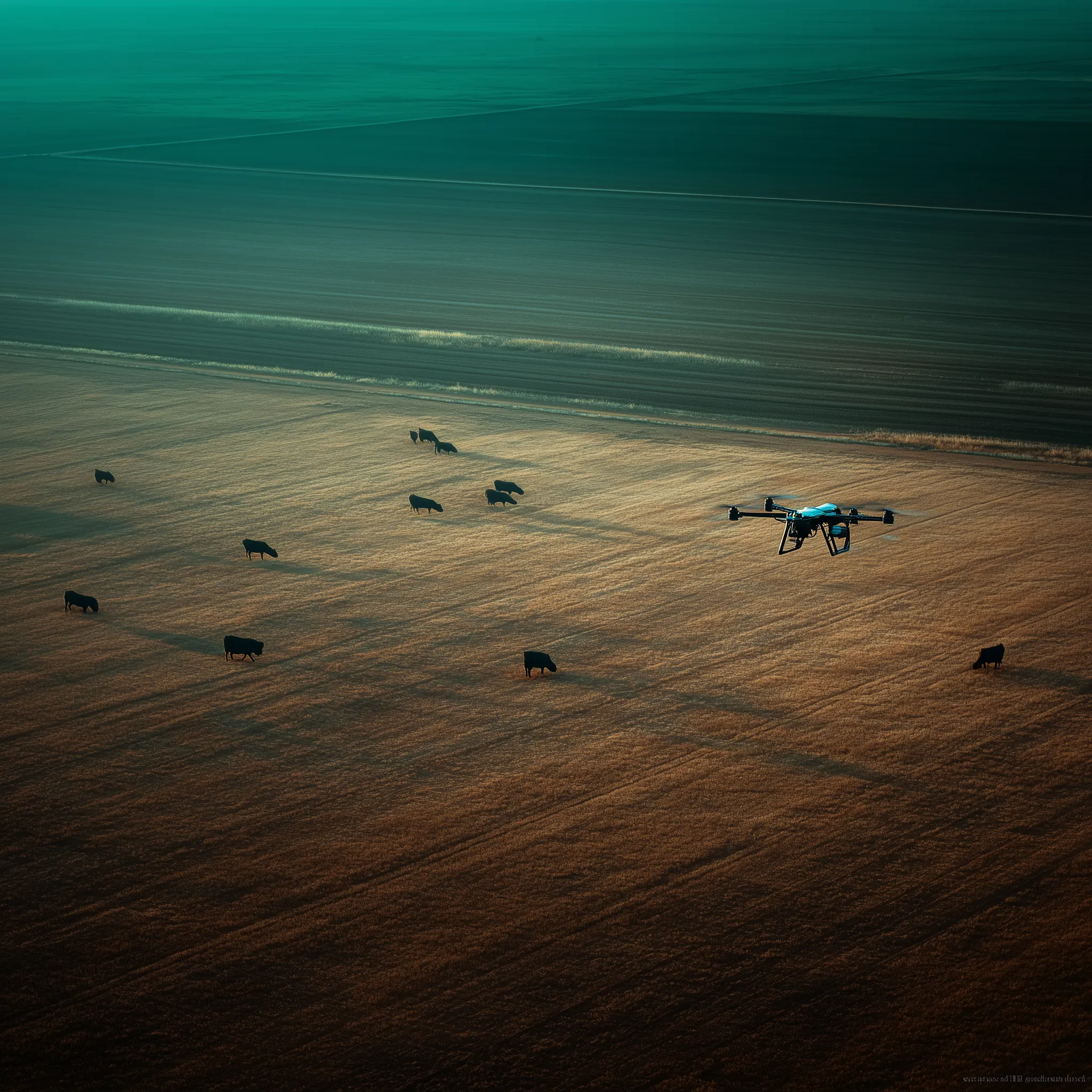 Aerial survey of agricultural acreage.