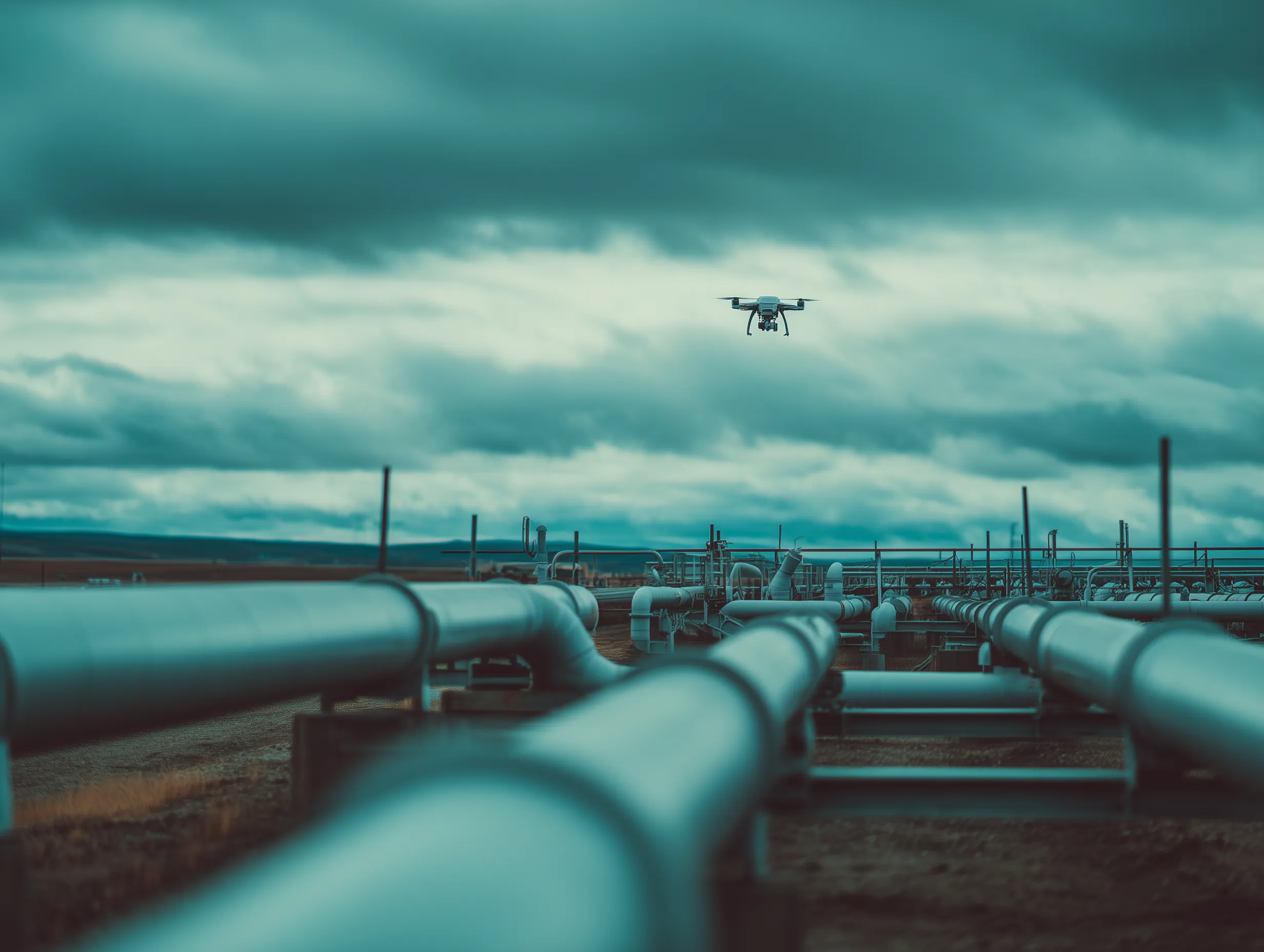 Aerial inspection of energy infrastructure.